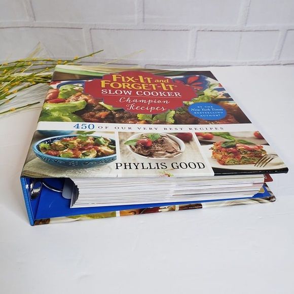 Fix It & Forget It Slow Cooker Crockpot Cookbook Binder 450 Recipes - Picture 2 of 12